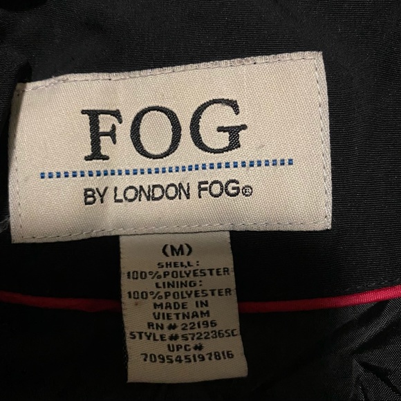 Fog by London Fog Women Medium Black Hoodie Casual Business Long Coat - Picture 2 of 7